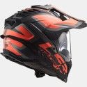 LS2 casque cross enduro quad trail MX701 EXPLORER ALTER noir orange fluo mat