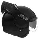 NOX casque intégral modulable en jet STRATOS moto scooter noir brillant