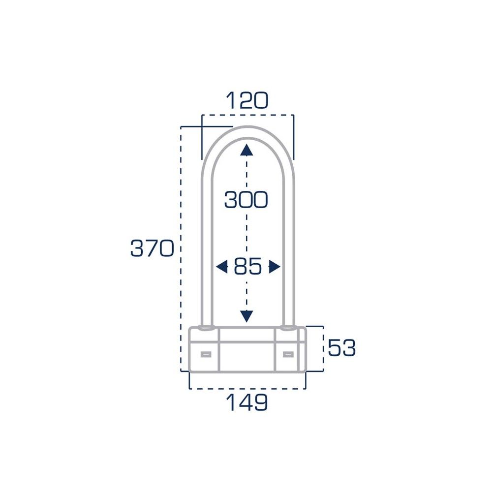 CHAFT FR SECURITE Antivol moto U FR85G - SRA NF FFMC - AV230