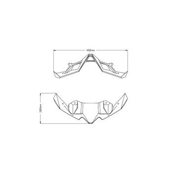 PUIG ROADSTER front wing kit Kawasaki Z900 / SE / 2020 2024 ref 20626