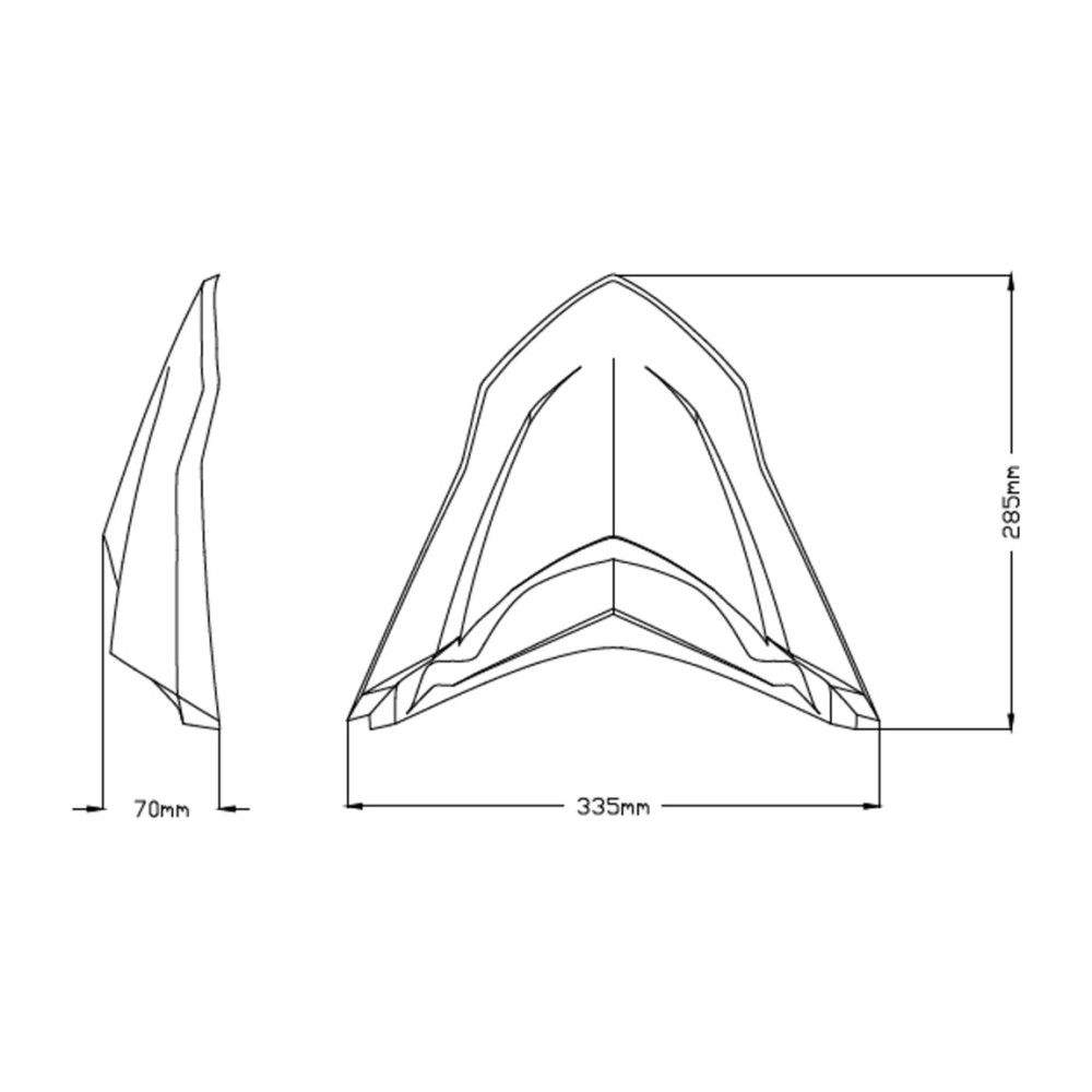 PUIG Extension de Garde Boue Avant YAMAHA TENERE 700 / RALLY EDITION / 2019 2024 ref 3806