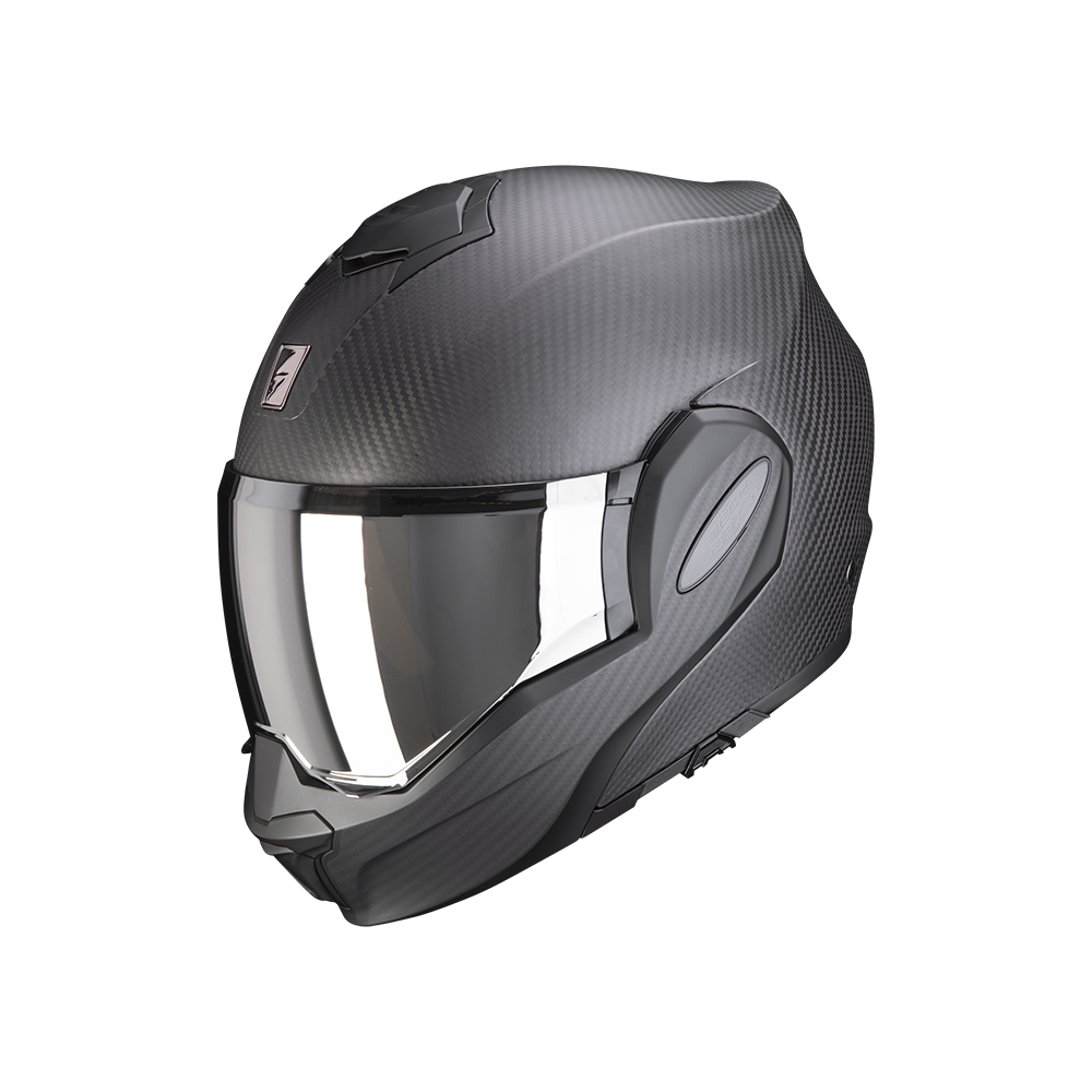 SCORPION casque modulaire EXO-TECH EVO CARBON SOLID moto scooter noir mat