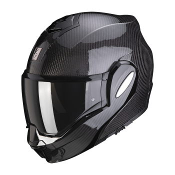 SCORPION modular helmet EXO-TECH EVO CARBON SOLID moto scooter black