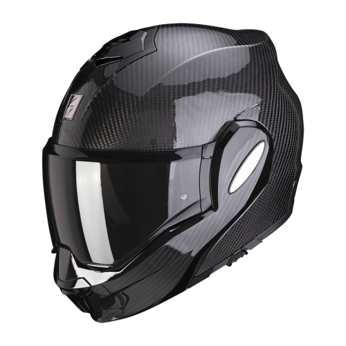 SCORPION modular helmet EXO-TECH EVO CARBON SOLID moto scooter black