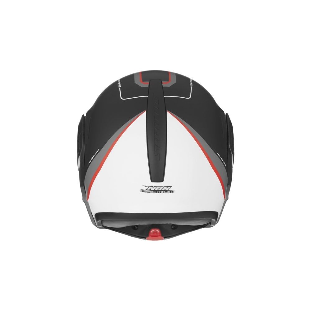 Nox Casque Integral Modulable En Jet Stratos Moto Scooter Noir Mat Blanc Rouge