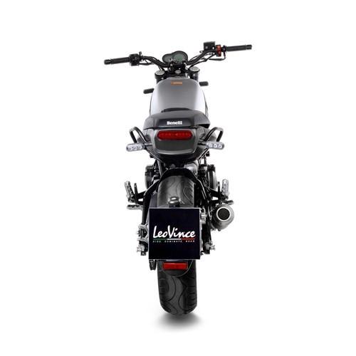 LEOVINCE BENELLI LEONCINO / TRAIL 500 / 2017 2022 LV-10 INOX BLACK silencer exhaust EURO 5 15226B