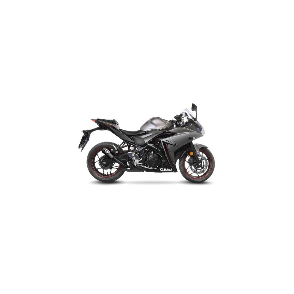 LEOVINCE YAMAHA YZF-R25 / YZF-R3 / MT-03 / MT-25 / 2014 2021 LV-10 INOX FULL BLACK pot échappement NON HOM 15212FB