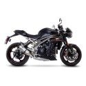 LEOVINCE TRIUMPH SPEED TRIPLE 1050 RS / S / 2018 2019 FACTORY S BLACK INOX silencer exhaust EURO 4 14279S