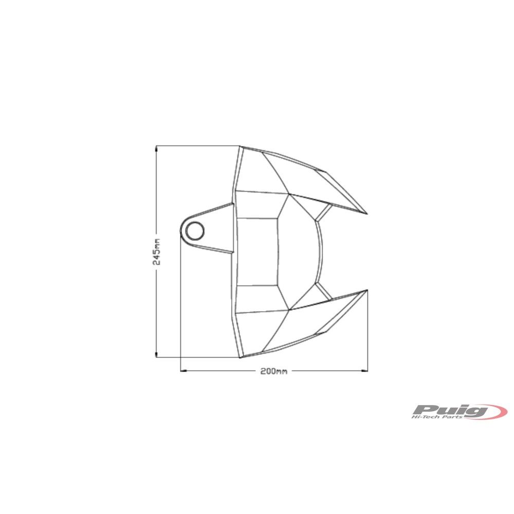 PUIG Extension de Garde Boue Avant Yamaha MT-07 / 2018 2020 ref 3480