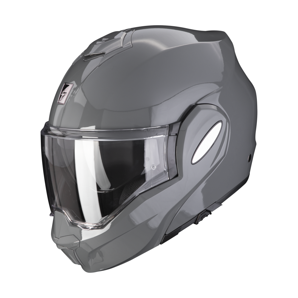 SCORPION flipback helmet EXO-TECH EVO SOLID moto scooter cement Grey