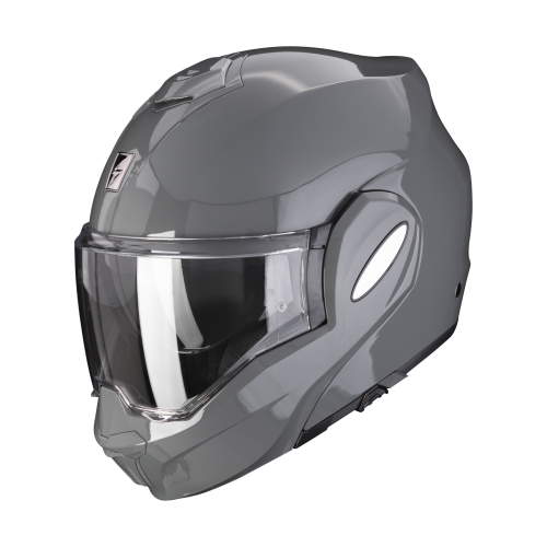 SCORPION flipback helmet EXO-TECH EVO SOLID moto scooter cement Grey