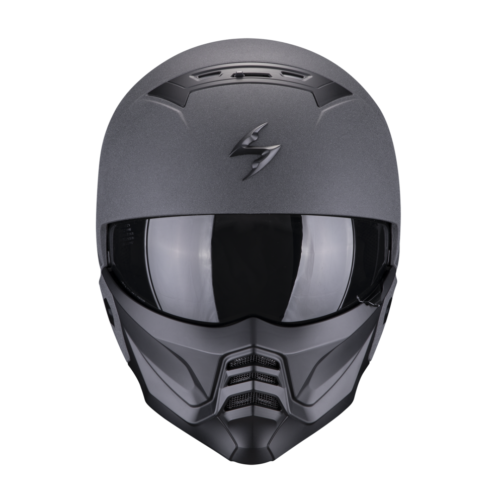 SCORPION modular helmet EXO-COMBAT II GRAPHITE moto scooter dark Gray