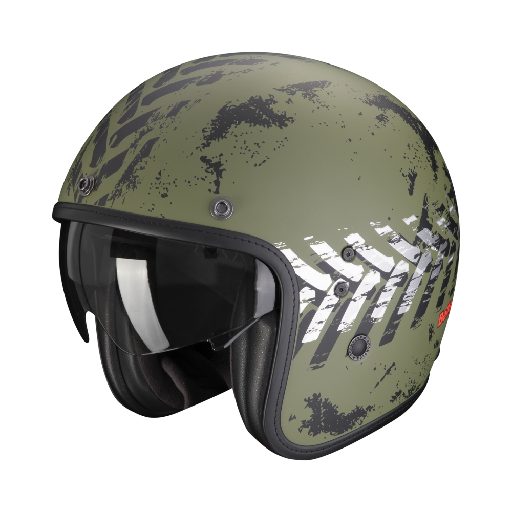 SCORPION helmet BELFAST EVO NEVADA jet moto scooter matt Green Silver