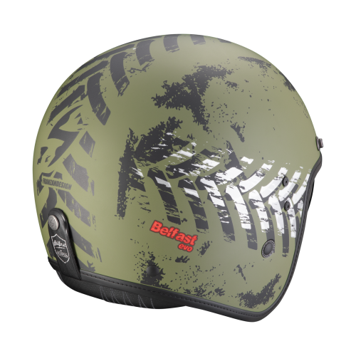 SCORPION helmet BELFAST EVO NEVADA jet moto scooter matt Green Silver