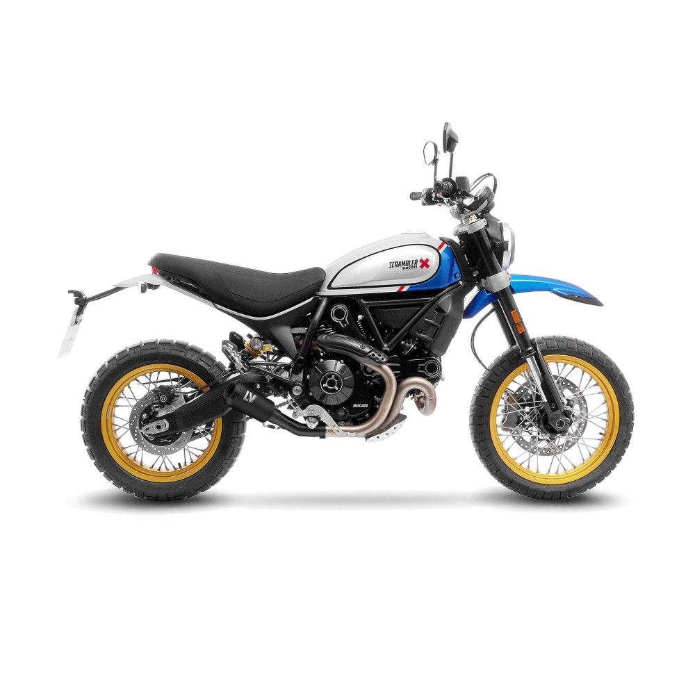 LEOVINCE DUCATI SCRAMBLER 800 DESERT SLED / 2021 2022 LV-10 INOX FULL BLACK RACING pot échappement NON HOM 15254FB