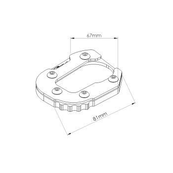 PUIG extension de base béquille BMW F750GS / F800GS / F850GS / 2018 2024 ref 20194