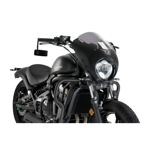 PUIG ANARCHY DARK NIGHT noir mat semi-carénage KAWASAKI VULCAN S / 2015 2024 ref 21108