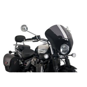 PUIG ANARCHY DARK NIGHT semi-carénage TRIUMPH BONNEVILLE SPEEDMASTER / 2018 2024 ref 21115