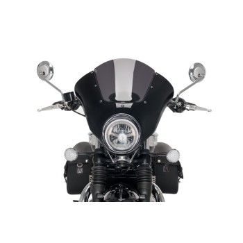 PUIG ANARCHY DARK NIGHT semi-carénage TRIUMPH BONNEVILLE SPEEDMASTER / 2018 2024 ref 21115