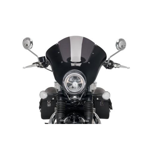 PUIG ANARCHY DARK NIGHT semi-carénage TRIUMPH BONNEVILLE SPEEDMASTER / 2018 2024 ref 21115