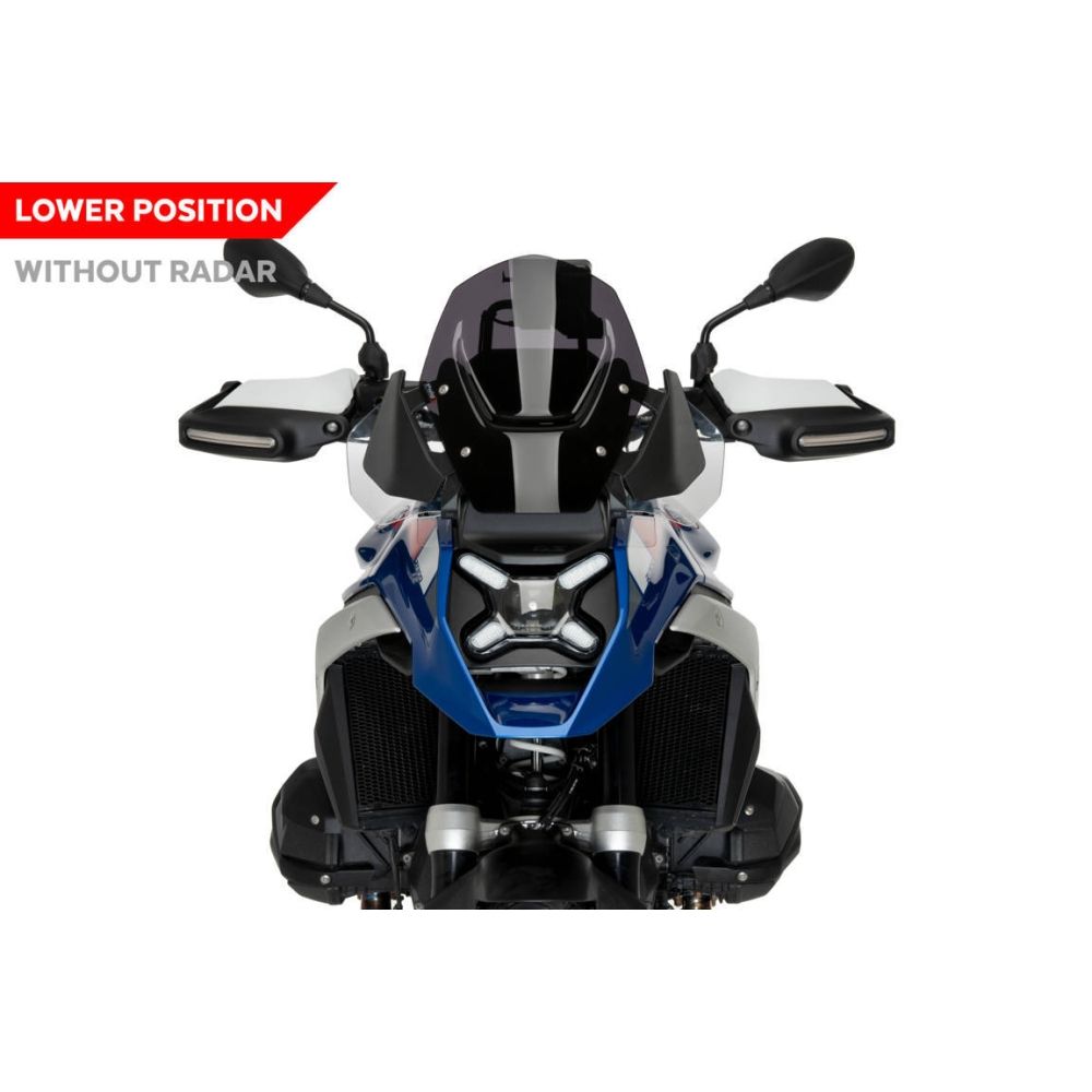 PUIG Bulle sport BMW R1300GS (avec radar) / TRIPLE BLACK / TROPHY / 2023 2024 ref 21794