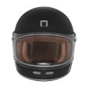 NOX motorcycle scooter vintage integral helmet REVENGE STROBE matt black / titanium