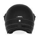 NOX casque jet vintage moto scooter HERITAGE LEATHER noir mat / cuir noir