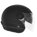 NOX vintage jet helmet moto scooter HERITAGE LEATHER matte black / black leather