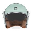 NOX casque jet vintage moto scooter HERITAGE vert d'eau