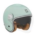 NOX casque jet vintage moto scooter HERITAGE vert d'eau