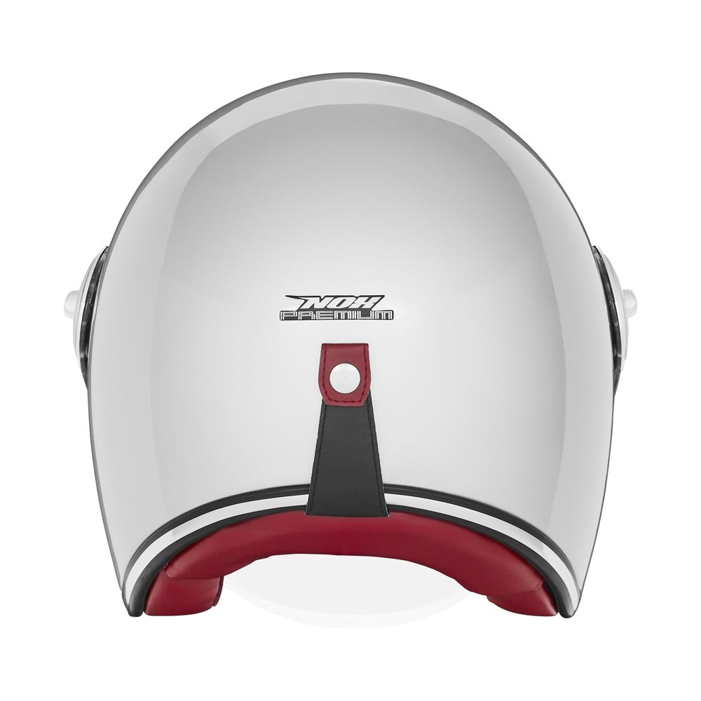 NOX casque jet vintage moto scooter HERITAGE argent