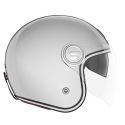 NOX casque jet vintage moto scooter HERITAGE argent