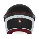 NOX casque jet vintage moto scooter HERITAGE LINE noir mat / rouge