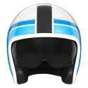 NOX casque jet vintage moto scooter NEXT TRACKER blanc / bleu / rouge