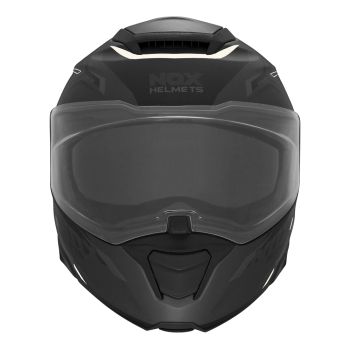 NOX modular helmet moto scooter N967 SYNCHRO matt black / white