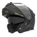 NOX casque modulable moto scooter N967 SYNCHRO noir mat  / jaune fluo