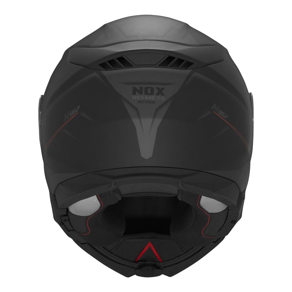 NOX casque modulable moto scooter N967 SYNCHRO noir mat  / rouge