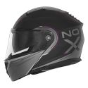 NOX casque modulable moto scooter N968 TOMAK noir mat / rose