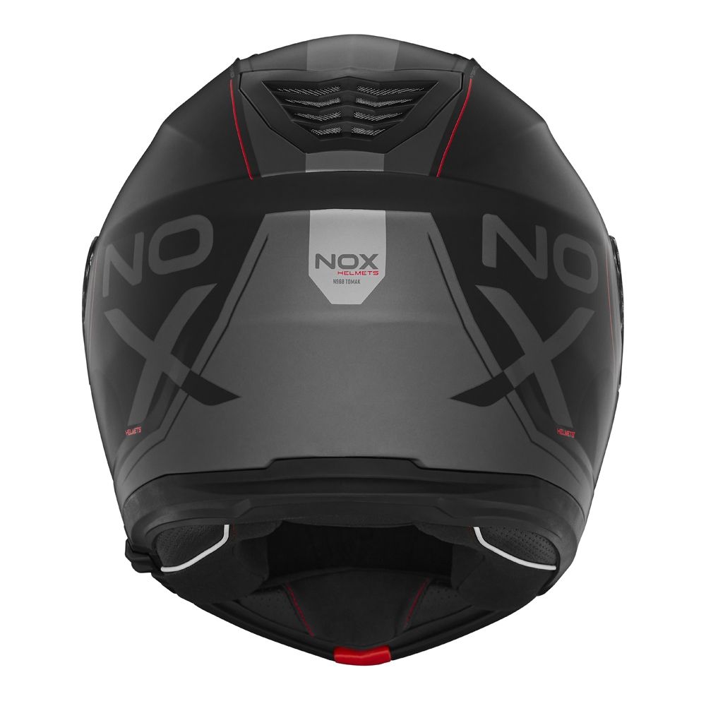 NOX modular helmet moto scooter N968 TOMAK matt black / red