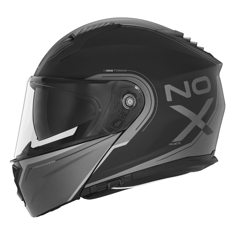 NOX casque modulable moto scooter N968 TOMAK noir mat / rouge