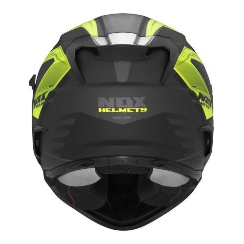 NOX casque intégral moto scooter N304S CARVER noir mat / jaune