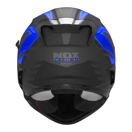 NOX casque intégral moto scooter N304S CARVER noir mat / bleu