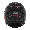 NOX casque intégral moto scooter N401 ZUMBI noir mat / rouge