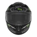 NOX casque intégral moto scooter N401 ZUMBI noir mat / vert