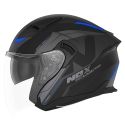 NOX jet helmet moto scooter N130 KLINT matt black / blue