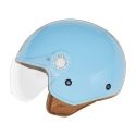 NOX casque jet moto scooter N210 EVO bleu pastel / blanc