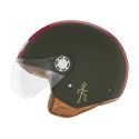 NOX jet helmet moto scooter N210 EVO khaki / red