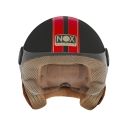 NOX casque jet moto scooter N210 EVO noir mat / rouge