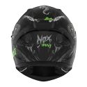 NOX full face child helmet moto scooter N731 ZUMBI matt black / red