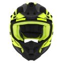 NOX casque cross enfant moto scooter N710 FUSION noir mat / jaune fluo